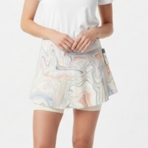Powersoft Extra High Rise Marble Swirl Athletic Skort Size L